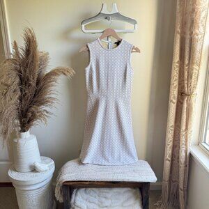 Ann Taylor Sleeveless Retro Geometric Pattern Dress